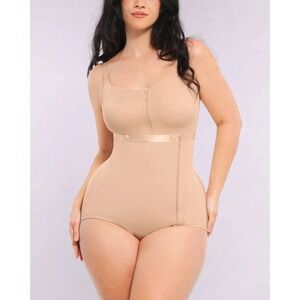 Shapellx Bodysuit Shapewear Womens Sz M Beige NEW Full Body Shaper